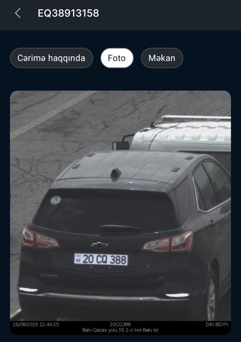 Evakuator üzərində MMK qanunsuz cərimə tətbiq edir.